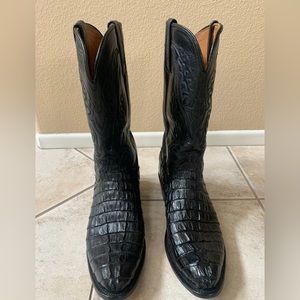 Lucchese Horn Back Caiman Tail Boots